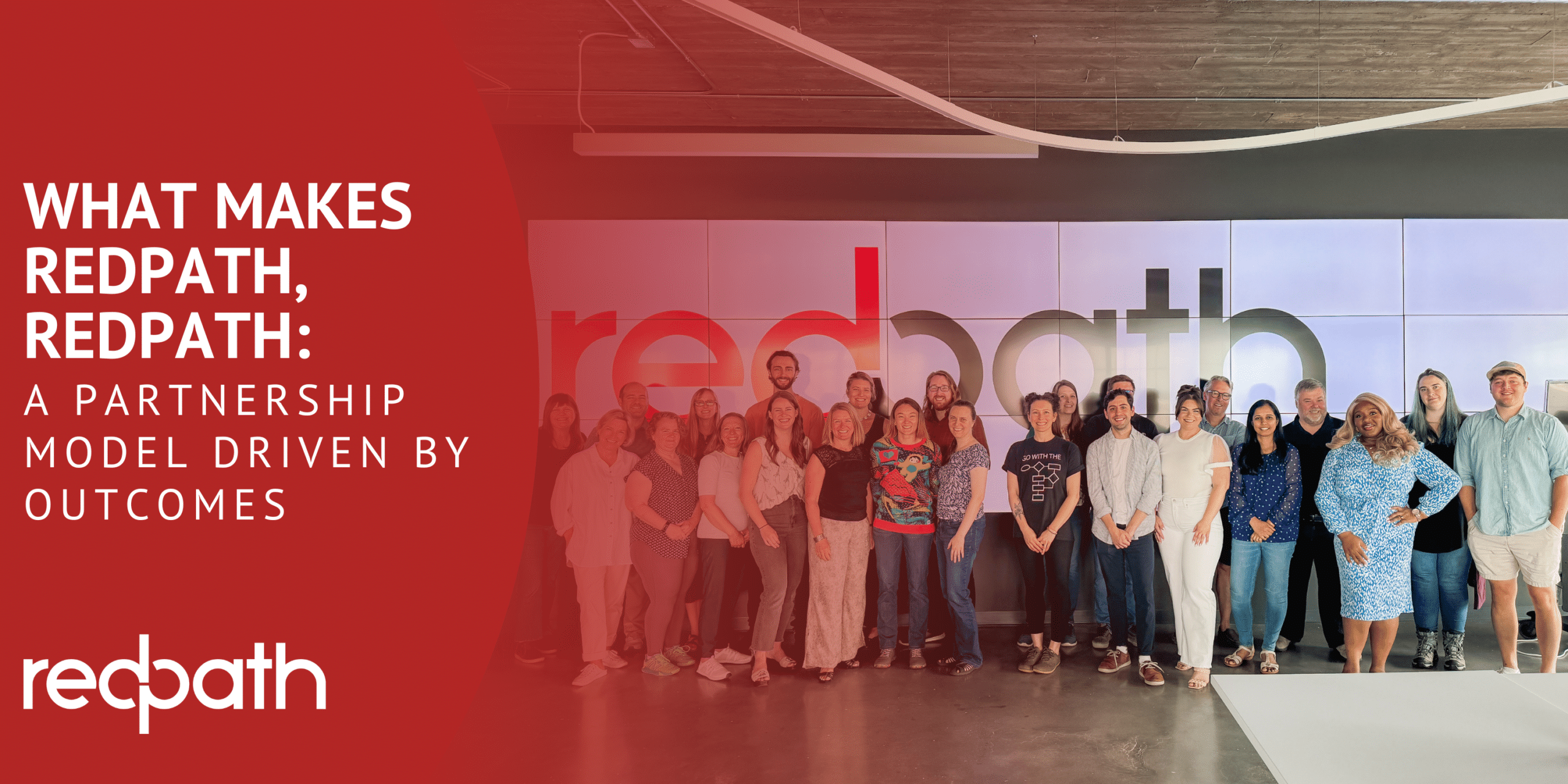 Blog Title: "What makes Redpath, Redpath: A Partnership Model Driven by Outcomes" and an image of the Redpath team