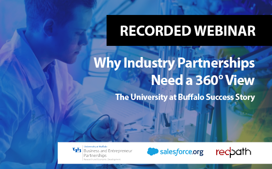 Redpath Webinar: Why industry partnerships need a 360 degree view, the University at Buffalo success story