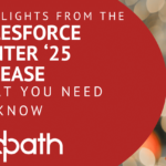 image of journal with holiday lights in background and name of blog article "Highlights from the Salesforce Winter '25 Release: What you need to know"